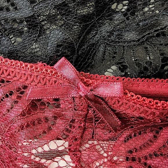 Hush THONG MEDIUM Multicolor Lace mesh 5 pack Intimates - Picture 5 of 6